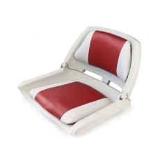 Кресло складное пластиковое с мягкими накладками, серый/красный