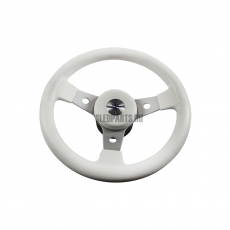 Колесо рулевое DELFINO 310 мм, обод белый, спицы серебрянные